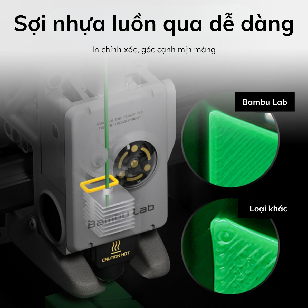 Bambu Lab Hotend A1 Series| Bộ Đầu In Hotend Thép Cứng/Thép Không Gỉ Cho Máy In 3D