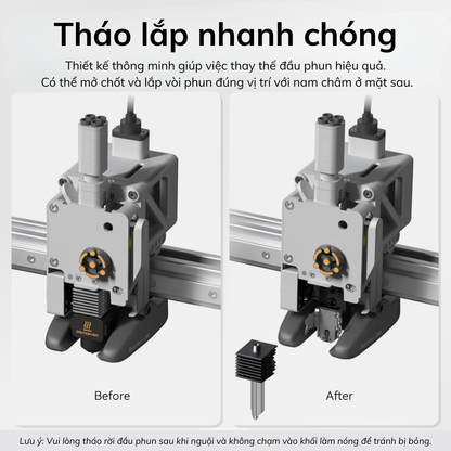 Bambu Lab Hotend A1 Series| Bộ Đầu In Hotend Thép Cứng/Thép Không Gỉ Cho Máy In 3D