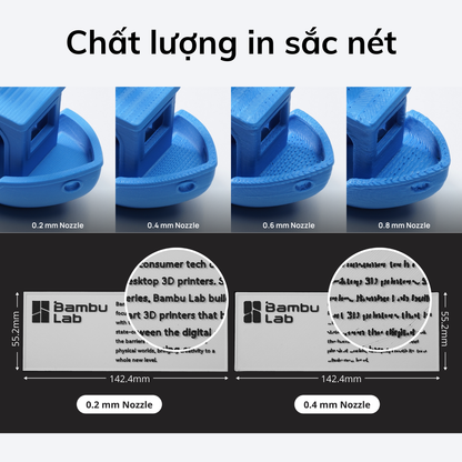 Bambu Lab Hotend A1 Series| Bộ Đầu In Hotend Thép Cứng/Thép Không Gỉ Cho Máy In 3D