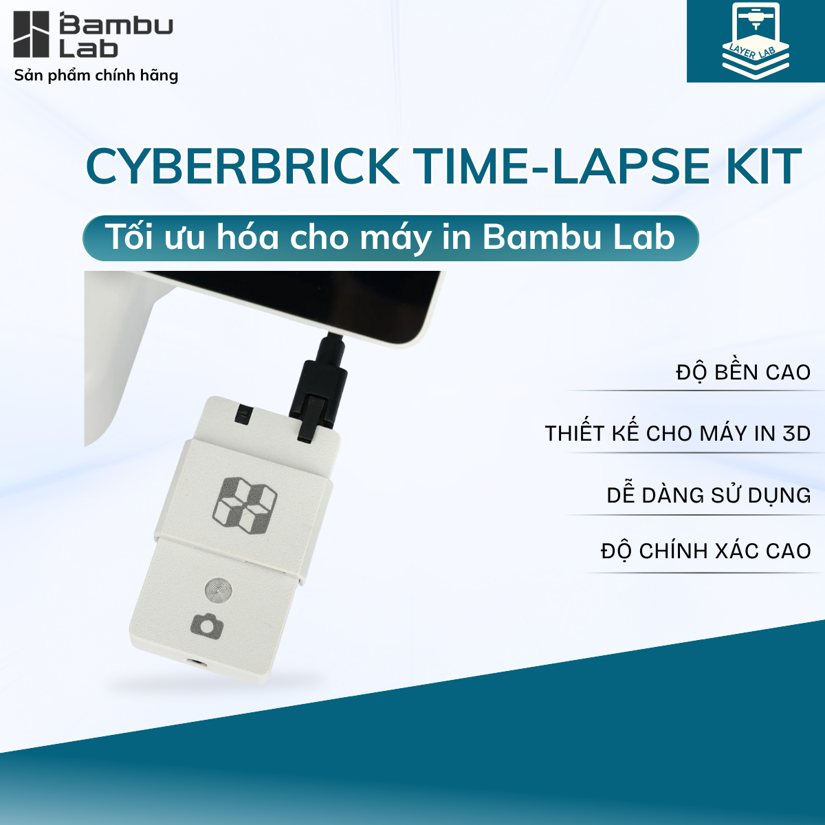 Bambu Lab CyberBrick Time-lapse Kit| Bộ Kit Chụp Ảnh Timelapse Máy In 3D