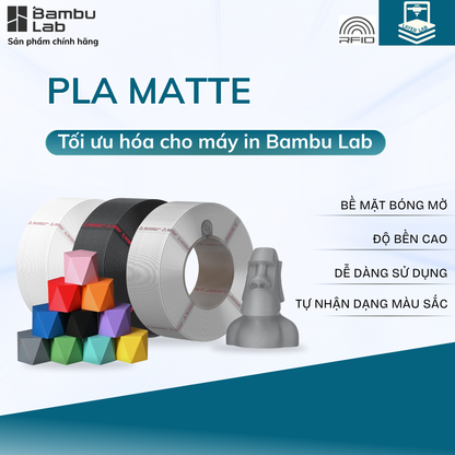 Bambu Lab PLA Matte | Nhựa In 3D Mờ Nhám FDM
